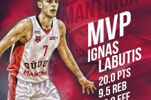 Antrosios NKL savaitės MVP – „Sūduvos-Mantingos“ puolėjas I.Labutis